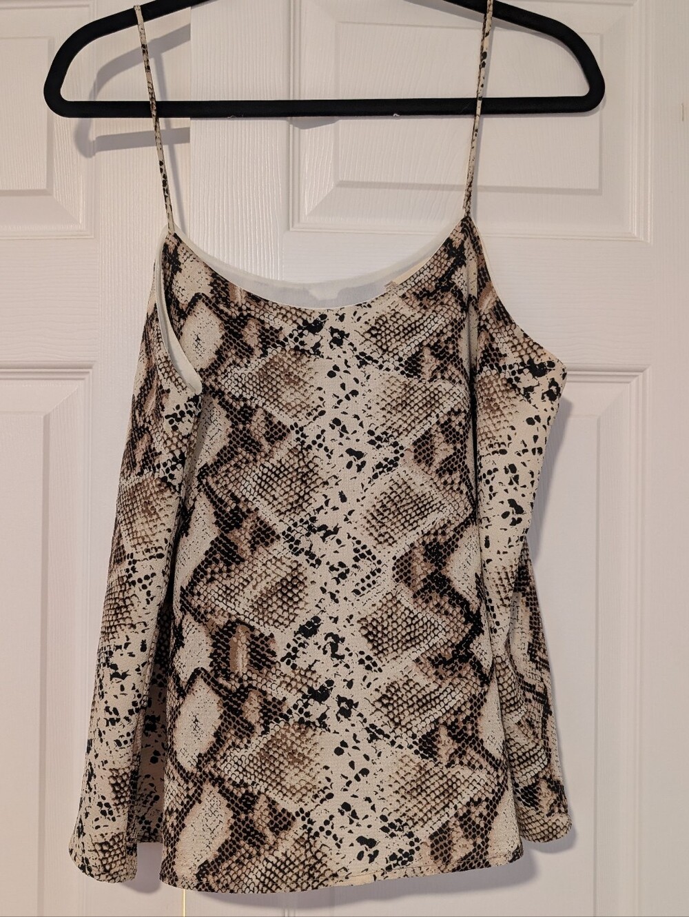 Altar'd State Cream & Brown Snakeskin Cami